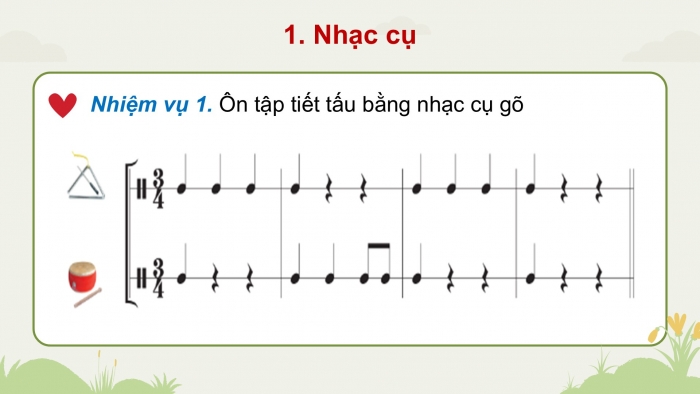 Giáo án điện tử Âm nhạc 5 cánh diều Tiết 18: Ôn tập