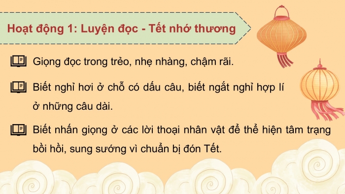 Giáo án PPT dạy thêm Tiếng Việt 5 chân trời bài 1: Bài đọc Tết nhớ thương. Luyện từ và câu Đại từ. Luyện tập viết báo cáo công việc