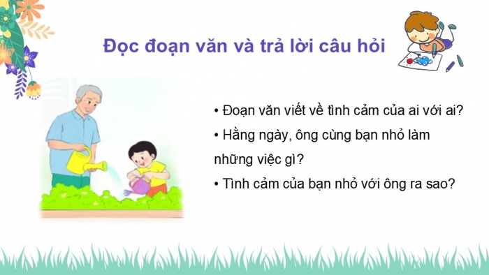 Giáo án điện tử Tiếng Việt 2 chân trời Bài 2: Nói, viết về tình cảm với người thân