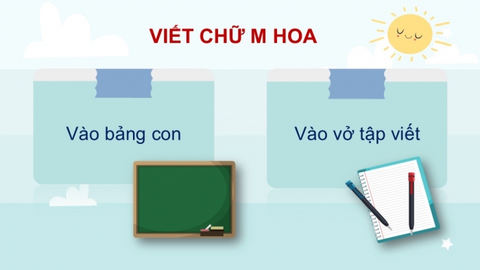 Giáo án điện tử Tiếng Việt 2 chân trời Bài 3: Viết chữ hoa M, Từ chỉ sự vật, Câu kiểu Ai là gì?