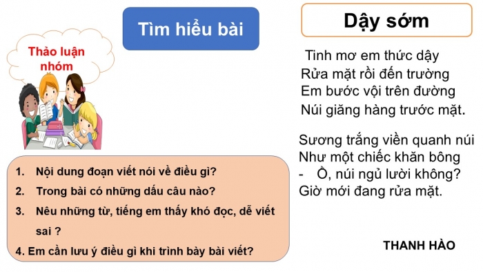 Giáo án điện tử Tiếng Việt 2 cánh diều Bài 5: Tập chép Dậy sớm