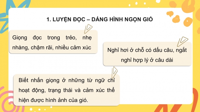 Giáo án PPT dạy thêm Tiếng Việt 5 chân trời bài 7: Bài đọc Dáng hình ngọn gió. Luyện tập sử dụng từ ngữ. Trả bài văn kể chuyện sáng tạo (Bài viết số 3)