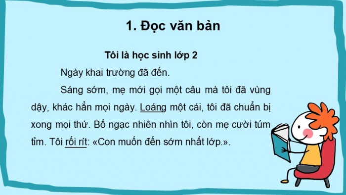 Giáo án điện tử tiếng Việt 2 kết nối Bài 1: Tôi là học sinh lớp 2