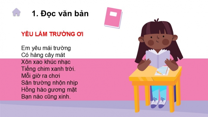 Giáo án điện tử tiếng Việt 2 kết nối Bài 13: Yêu lắm trường ơi!