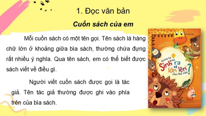 Giáo án điện tử tiếng Việt 2 kết nối Bài 15: Cuốn sách của em