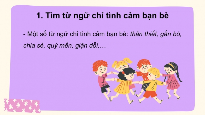 Giáo án điện tử tiếng Việt 2 kết nối Bài 18: Mở rộng vốn từ về tình cảm bạn bè, Dấu chấm, dấu chấm hỏi, dấu chấm than