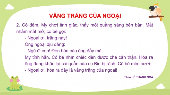 Giáo án điện tử Tiếng Việt 2 cánh diều Bài 13: Vầng trăng của ngoại