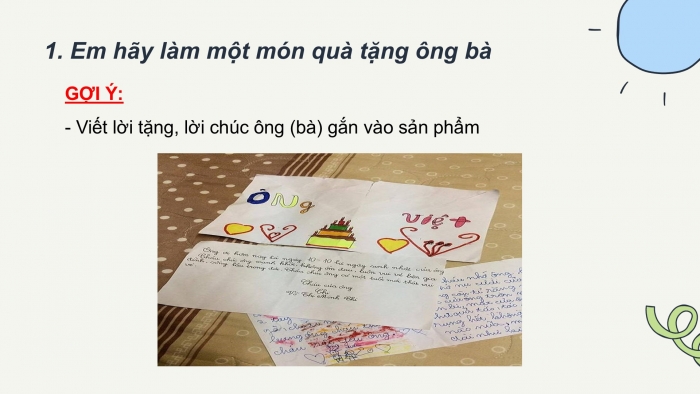 Giáo án điện tử Tiếng Việt 2 cánh diều Bài 13: Quà tặng ông bà, Em đã biết những gì, làm được những gì?