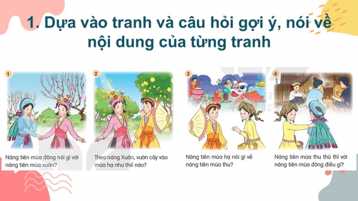 Giáo án điện tử Tiếng Việt 2 kết nối Bài 1: Kể chuyện Chuyện bốn mùa