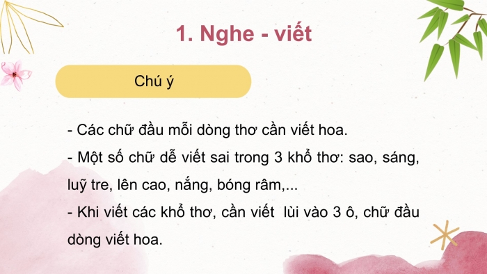 Giáo án điện tử Tiếng Việt 2 kết nối Bài 8: Nghe – viết Luỹ tre, Phân biệt uynh/uych, l/n, iêt/iêc