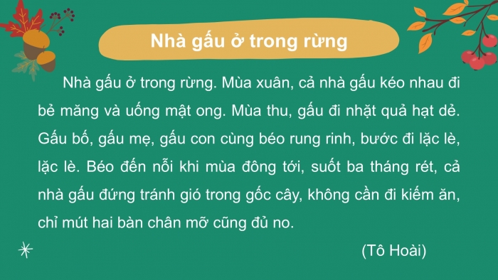 Giáo án điện tử Tiếng Việt 2 kết nối Bài 12: Viết đoạn văn kể về hoạt động của con vật, Đọc mở rộng