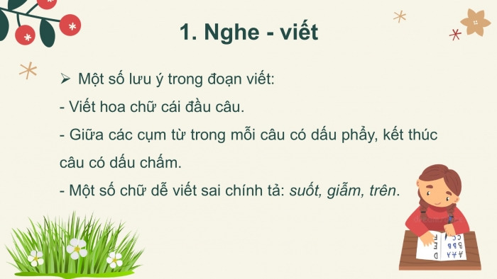 Giáo án điện tử Tiếng Việt 2 kết nối Bài 14: Nghe – viết Cỏ non cười rồi, Phân biệt ng/ngh, tr/ch, êt/êch