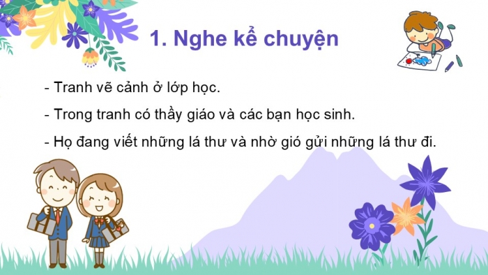 Giáo án điện tử Tiếng Việt 2 kết nối Bài 17: Kể chuyện Lớp học viết thư