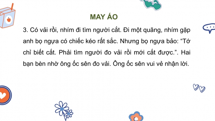 Giáo án điện tử Tiếng Việt 2 cánh diều Bài 33: Nghe – kể May áo