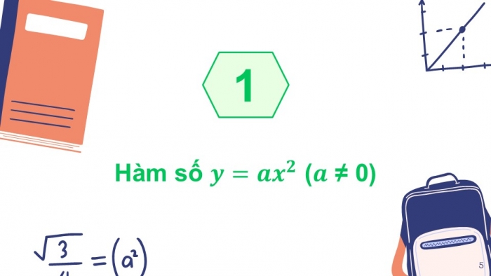 Giáo án điện tử Toán 9 chân trời Bài 1: Hàm số và đồ thị của hàm số y = ax^2 (a ≠ 0)