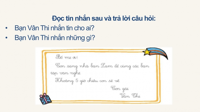 Giáo án điện tử Tiếng Việt 2 chân trời Bài 2: Viết tin nhắn