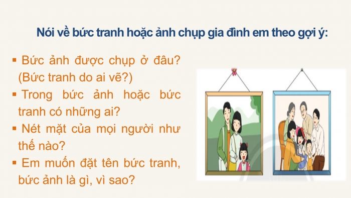 Giáo án điện tử Tiếng Việt 2 chân trời Bài 4: Luyện tập đặt tên cho bức tranh