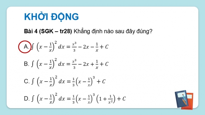 Giáo án điện tử Toán 12 chân trời Bài tập cuối chương IV