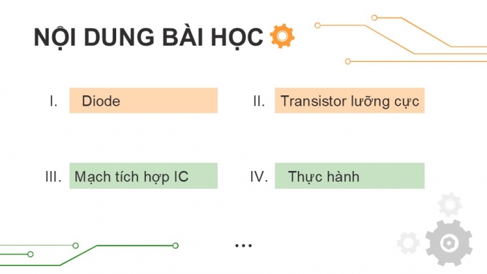 Giáo án điện tử Công nghệ 12 Điện - Điện tử Kết nối Bài 16: Diode, transistor và mạch tích hợp IC