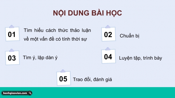 Giáo án điện tử Ngữ văn 9 chân trời Bài 6: Trình bày ý kiến về một sự việc có tính thời sự