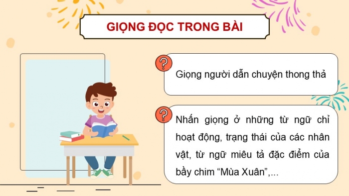 Giáo án điện tử Tiếng Việt 5 chân trời Bài 5: Bầy chim mùa xuân