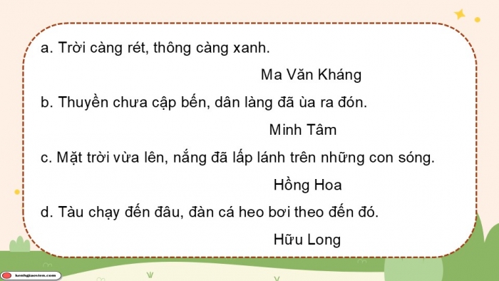 Giáo án điện tử Tiếng Việt 5 chân trời Bài 7: Luyện tập về cách nối các vế trong câu ghép