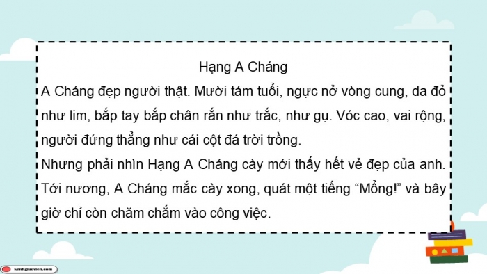 Giáo án điện tử Tiếng Việt 5 chân trời Bài 8: Luyện tập quan sát, tìm ý cho bài văn tả người