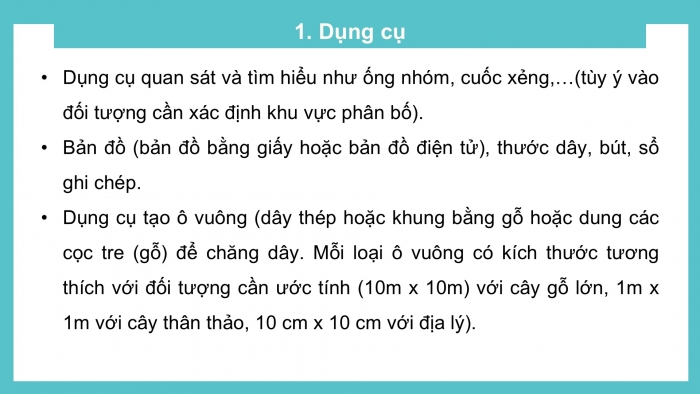 Giáo án điện tử Sinh học 12 kết nối Bài 25: Thực hành Xác định một số đặc trưng của quần thể