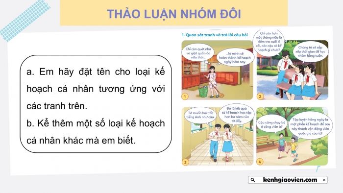 Giáo án điện tử Đạo đức 5 cánh diều Bài 8: Em lập kế hoạch cá nhân