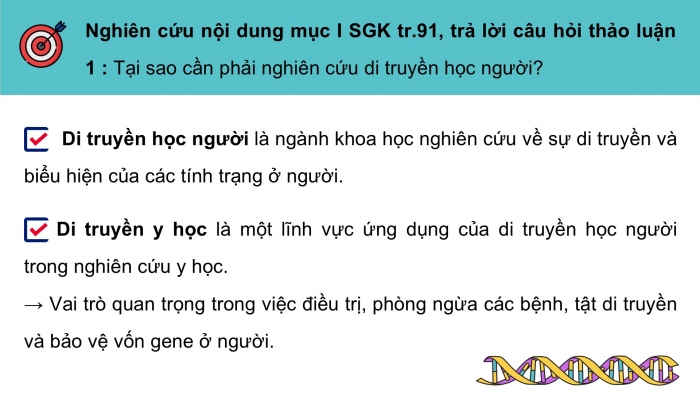 Giáo án điện tử Sinh học 12 chân trời Bài 14: Di truyền học người