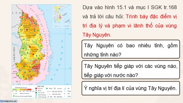 Giáo án điện tử Địa lí 9 cánh diều Bài 15: Vùng Tây Nguyên