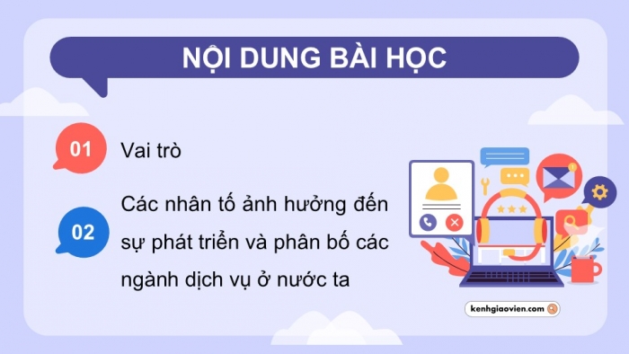 Giáo án điện tử Địa lí 12 kết nối Bài 19: Vai trò, các nhân tố ảnh hưởng đến sự phát triển và phân bố các ngành dịch vụ