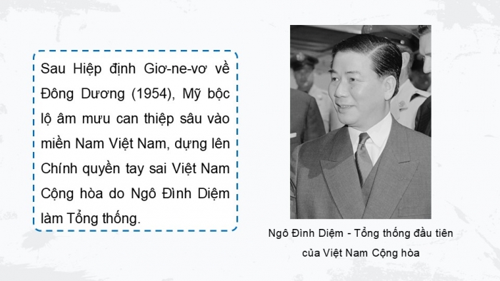 Giáo án điện tử Lịch sử 9 chân trời Bài 17: Việt Nam từ năm 1954 đến năm 1965 (P2)