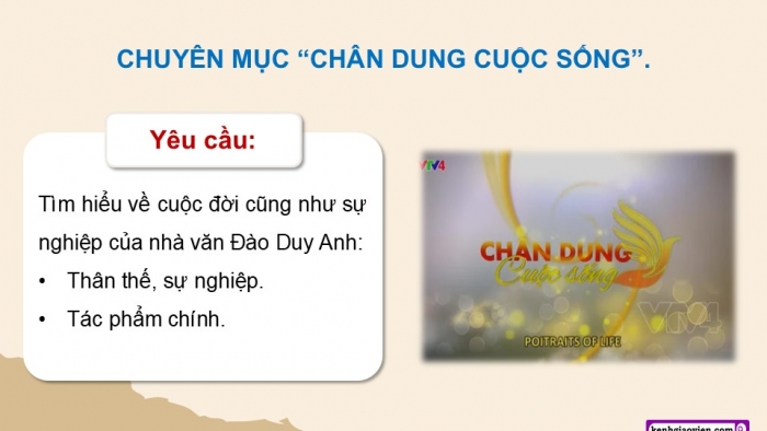 Giáo án điện tử Ngữ văn 12 kết nối Bài 7: Bước vào đời (Trích Nhớ nghĩ chiều hôm – Đào Duy Anh)