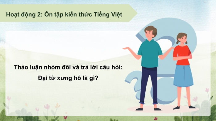 Giáo án PPT dạy thêm Tiếng Việt 5 chân trời bài 3: Bài đọc Nụ cười mang tên mùa xuân. Luyện từ và câu Đại từ xưng hô. Tìm ý, lập dàn ý cho bài văn kể chuyện sáng tạo