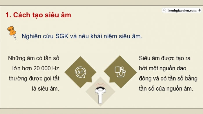 Giáo án điện tử chuyên đề Vật lí 12 cánh diều Bài 2: Siêu âm và cộng hưởng từ