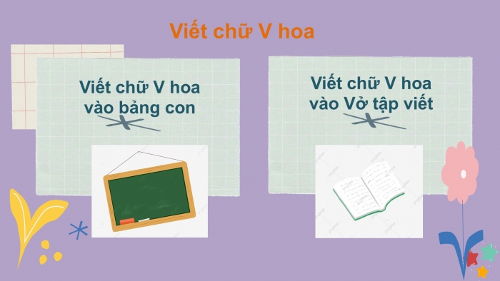 Giáo án điện tử Tiếng Việt 2 chân trời Bài 3: Viết chữ hoa V, Từ chỉ đặc điểm, Câu kiểu Ai thế nào?, dấu chấm, dấu chấm than