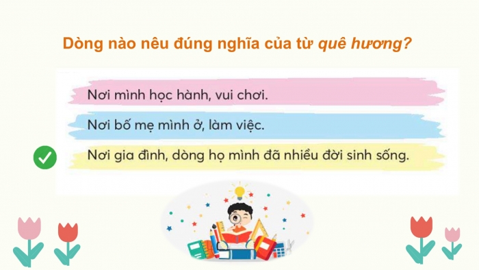 Giáo án điện tử Tiếng Việt 2 chân trời Bài 2: Mở rộng vốn từ Quê hương, Nói và đáp lời cảm ơn