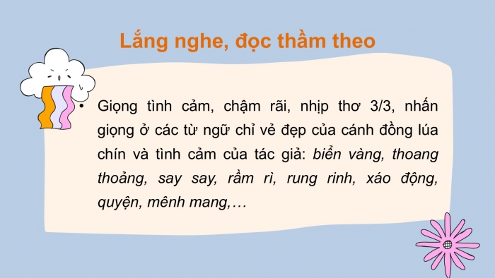 Giáo án điện tử Tiếng Việt 2 chân trời Bài 3: Đọc Mùa lúa chín