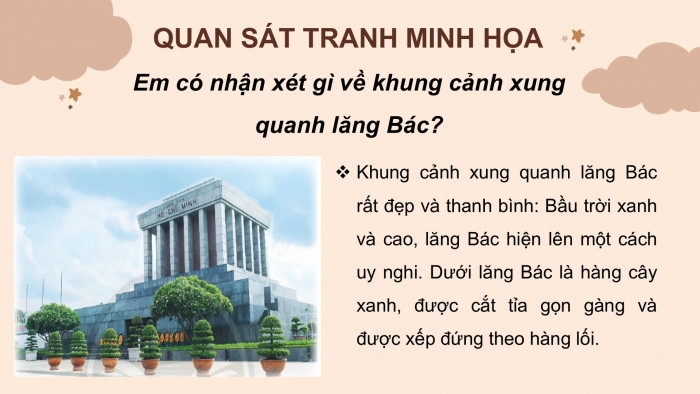 Giáo án điện tử Tiếng Việt 2 chân trời Bài 4: Đọc Cây và hoa bên lăng Bác, Nghe – viết Cây và hoa bên lăng Bác, Phân biệt ui/uy, s/x, ưc/ưt