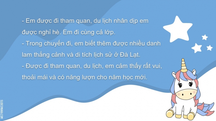 Giáo án điện tử Tiếng Việt 2 chân trời Bài 6: Luyện tập nói, viết về tình cảm với một sự việc (tiếp theo)