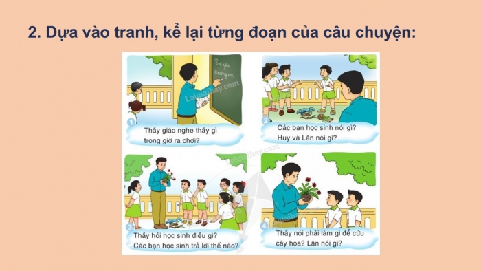 Giáo án điện tử Tiếng Việt 2 cánh diều Bài 6: Kể chuyện đã học Chậu hoa