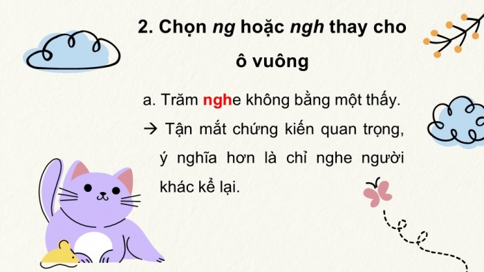 Giáo án điện tử tiếng Việt 2 kết nối Bài 14: Nghe – viết Em học vẽ, Phân biệt ng/ngh, r/d/gi, an/ang, Mở rộng vốn từ chỉ đồ dùng học tập, Dấu chấm, dấu chấm hỏi