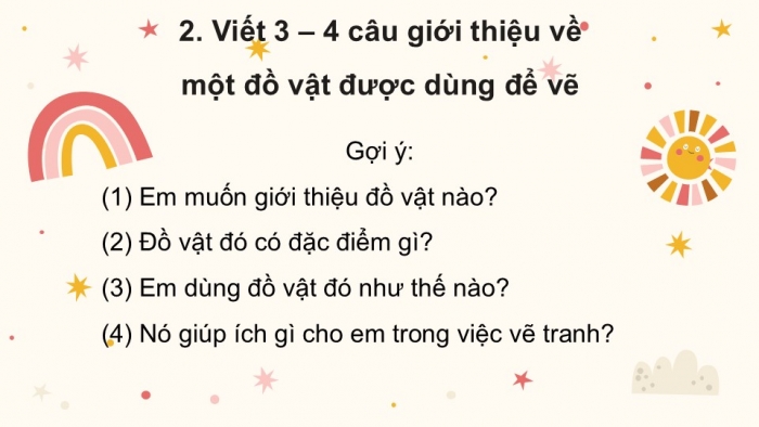 Giáo án điện tử tiếng Việt 2 kết nối Bài 14: Viết đoạn văn giới thiệu một đồ vật, Đọc mở rộng