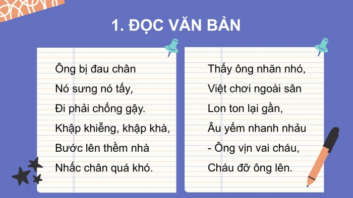 Giáo án điện tử tiếng Việt 2 kết nối Bài 30: Thương ông