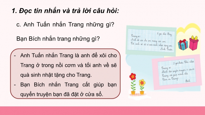 Giáo án điện tử Tiếng Việt 2 cánh diều Bài 17: Tập viết tin nhắn