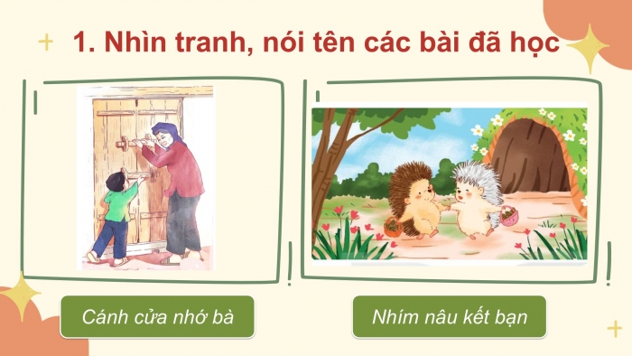 Giáo án điện tử tiếng Việt 2 kết nối Ôn tập cuối học kì 1 (Tiết 1 + 2)