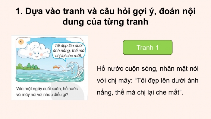 Giáo án điện tử Tiếng Việt 2 kết nối Bài 3: Kể chuyện Hồ nước và mây