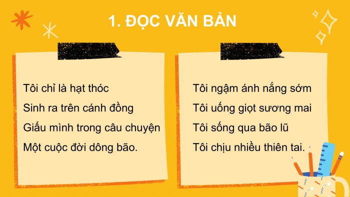 Giáo án điện tử Tiếng Việt 2 kết nối Bài 7: Hạt thóc