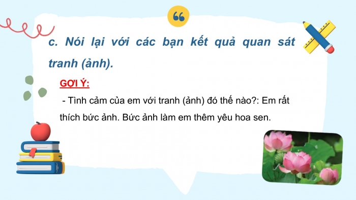 Giáo án điện tử Tiếng Việt 2 cánh diều Bài 21: Quan sát tranh ảnh cây, hoa, quả